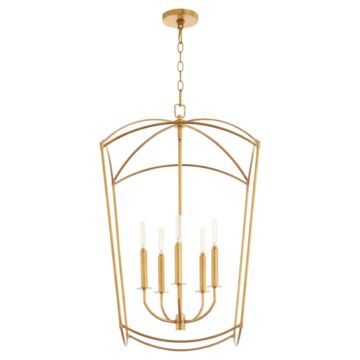 Mantle Five Light Entry in Gold Leaf by Quorum International
