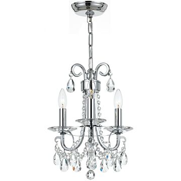 Othello Three Light Mini Chandelier in Polished Chrome by Crystorama