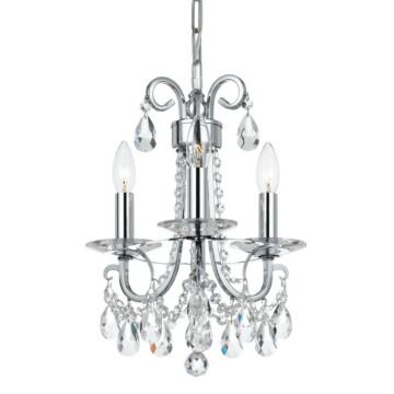 Othello Three Light Mini Chandelier in Polished Chrome by Crystorama