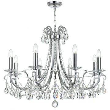 Othello Eight Light Chandelier in Polished Chrome by Crystorama