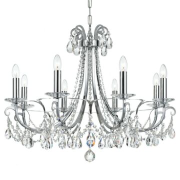 Othello Eight Light Chandelier in Polished Chrome by Crystorama