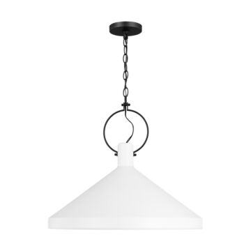Lyon One Light Pendant in Matte White by Visual Comfort Studio