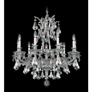 Sophia Nine Light Chandelier in Parchment Gold by Schonbek