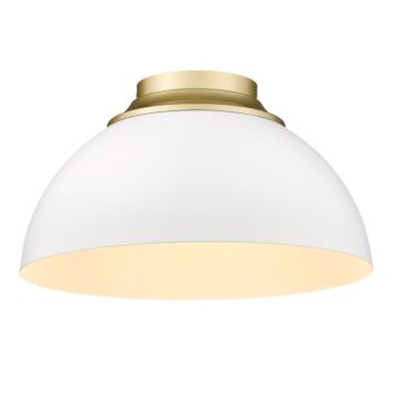 Zoey OG Three Light Flush Mount in Olympic Gold by Golden