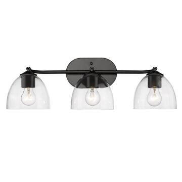 Roxie Three Light Semi Flush Mount in Matte Black by Golden