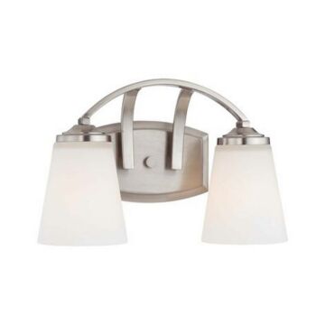 Overland Park Two Light Bath in Brushed Nickel by MinkaLavery