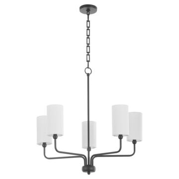 Charlotte Five Light Chandelier in Matte Black by Quorum International