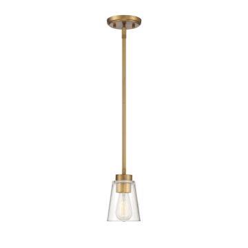 Calhoun One Light MiniPendant in Warm Brass by Savoy House