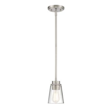 Calhoun One Light MiniPendant in Satin Nickel by Savoy House
