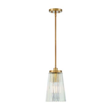 Chantilly One Light Pendant in Warm Brass by Savoy House
