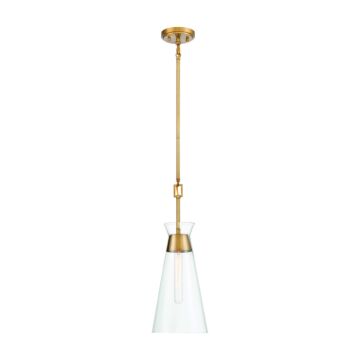 Lakewood One Light Pendant in Warm Brass by Savoy House