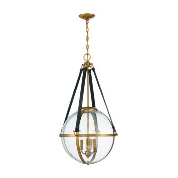 Bozeman Four Light Pendant in Warm Brass by Savoy House