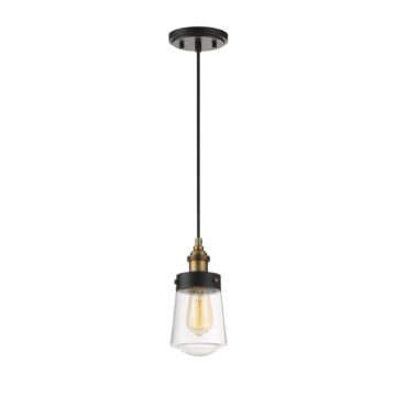 Macauley One Light Mini Pendant in Vintage Blackith Warm Brass by Savoy House