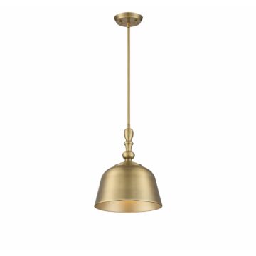 Berg One Light Pendant in Warm Brass by Savoy House