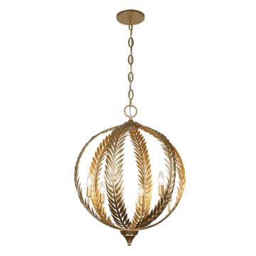 Atlas Six Light Pendant in Grecian Gold by Savoy House