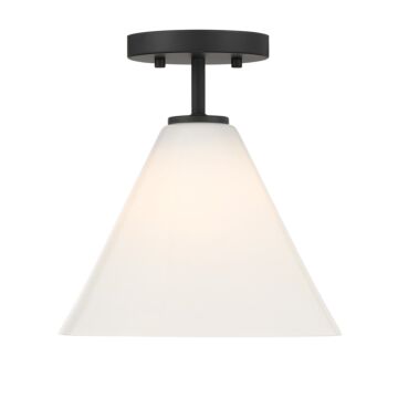 Blair 1-Light Mini-Pendant or Semi-Flush in Matte Black