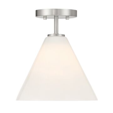 Blair 1-Light Mini-Pendant or Semi-Flush in Satin Nickel