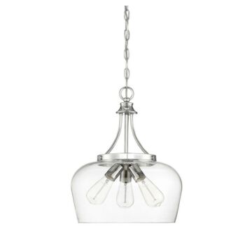 Octave Three Light Pendant in Polished Chrome by Savoy House