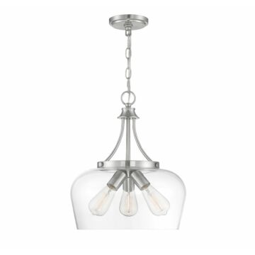 Octave Three Light Pendant in Satin Nickel by Savoy House