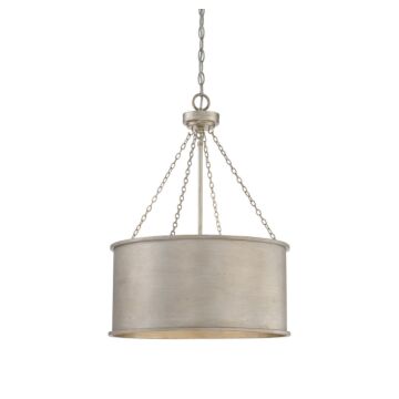 Rochester Four Light Pendant in Silver Patina by Savoy House