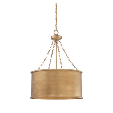 Rochester Four Light Pendant in Gold Patina by Savoy House