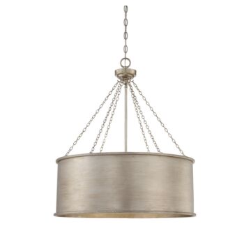Rochester Six Light Pendant in Silver Patina by Savoy House