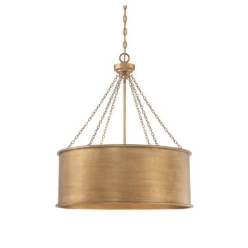 Rochester Six Light Pendant in Gold Patina by Savoy House