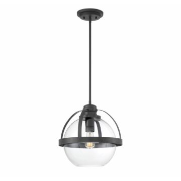 Pendleton One Light Pendant in Matte Black by Savoy House