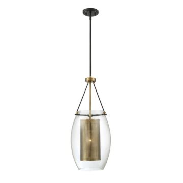 Dunbar One Light Pendant in Warm Brassith Bronze Accents by Savoy House