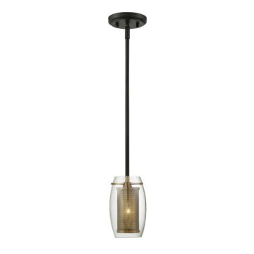 Dunbar One Light Pendant in Warm Brassith Bronze Accents by Savoy House
