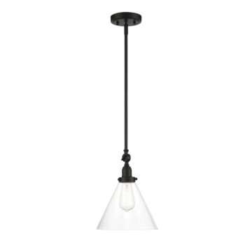 Drake One Light Pendant in Matte Black by Savoy House