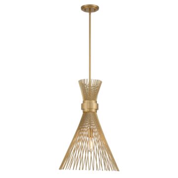 Longfellow One Light Pendant in Burnished Brass by Savoy House
