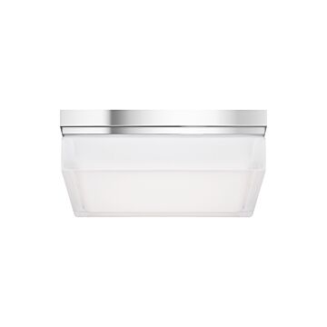 Boxie LED Flush Mount in Chrome by Visual Comfort Modern