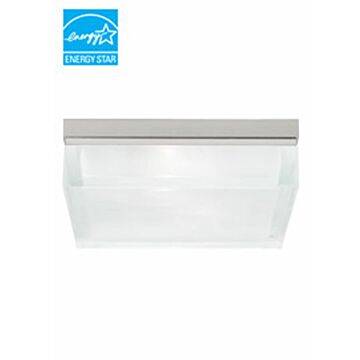 Boxie LED Flush Mount in Satin Nickel by Visual Comfort Modern
