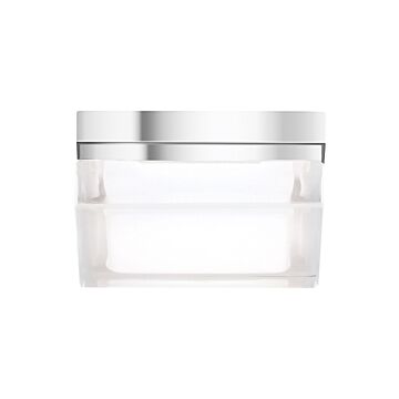 Boxie LED Flush Mount in Chrome by Visual Comfort Modern