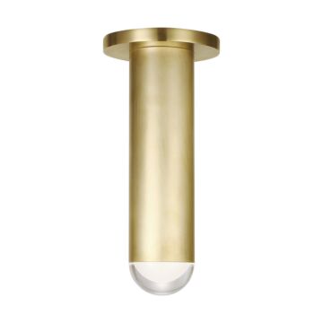 Ebell LED Flush Mount in Natural Brass by Visual Comfort Modern