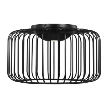 Kai LED Flush Mount in Nightshade Black by Visual Comfort Modern
