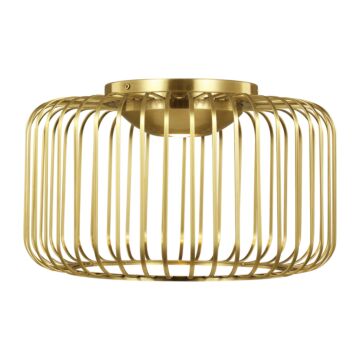 Kai LED Flush Mount in Plated Brass by Visual Comfort Modern