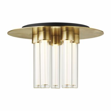 Kola LED Flush Mount in Natural Brass by Visual Comfort Modern