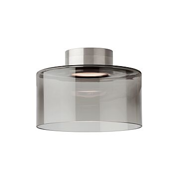 Manette LED Flush Mount in Satin Nickel by Visual Comfort Modern