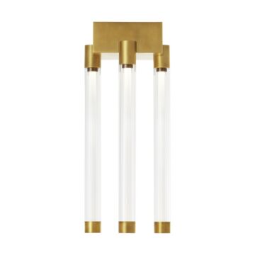 Phobos LED Flush Mount in Natural Brass by Visual Comfort Modern