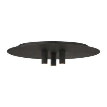 Ponte LED Flush Mount in Nightshade Black by Visual Comfort Modern