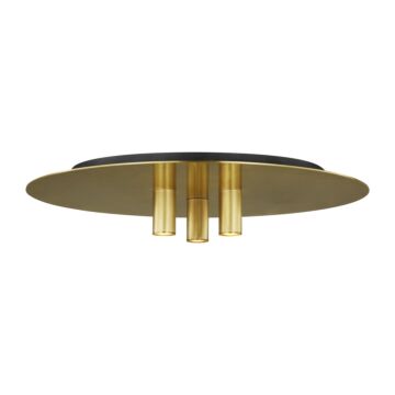 Ponte LED Flush Mount in Natural Brass by Visual Comfort Modern