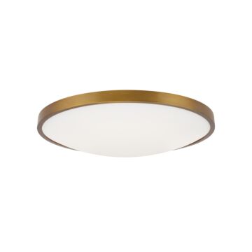 Vance LED Flush Mount in Aged Brass by Visual Comfort Modern