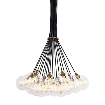 Gambit 19 Light Chandelier in Aged Brass by Visual Comfort Modern