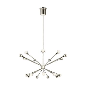 Lody LED Chandelier in Polished Nickel by Visual Comfort Modern