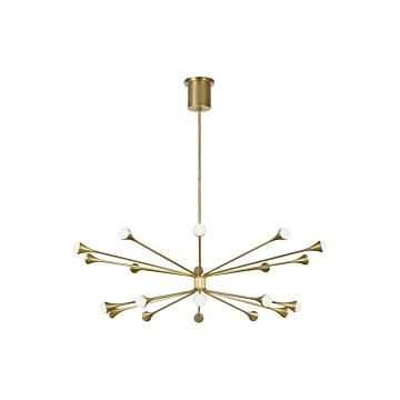 Lody LED Chandelier in Aged Brass by Visual Comfort Modern