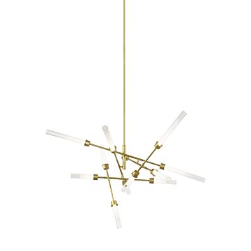Linger LED Chandelier in Natural Brass by Visual Comfort Modern