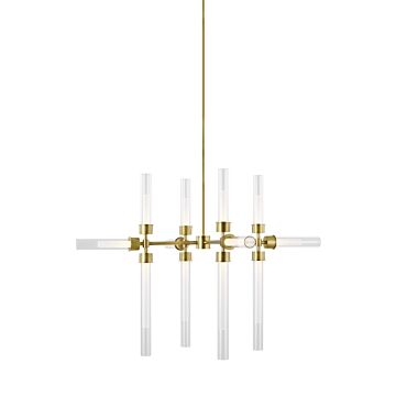 Linger LED Chandelier in Natural Brass by Visual Comfort Modern