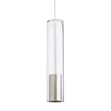 Captra One Light Pendant in Satin Nickel by Visual Comfort Modern